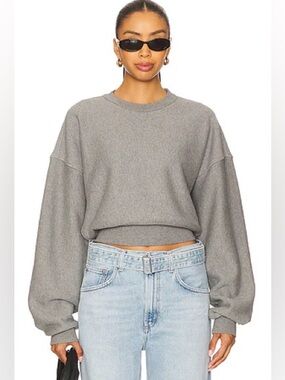 New without tags!! Agolde Kit Sweatshirt in Heathered Gray - Medium